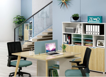 Schreibtisch workstation tisch 2 arbeitsplätze counter holz tische büro möbel